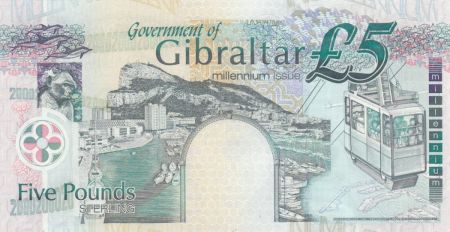 Gibraltar 5 Livres, Elisabeth II - 2000 - Millénium - Neuf - P.29
