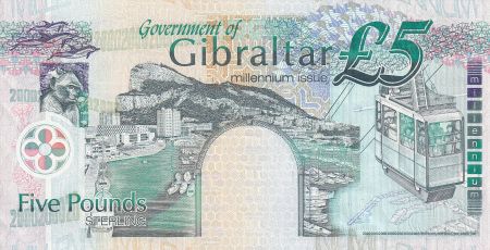 Gibraltar 5 Livres, Elisabeth II - 2000 - Millénium - Neuf - P.29