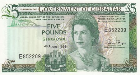 Gibraltar 5 Pounds Elisabeth II - 1988 - Neuf - P.71b