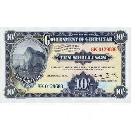 Gibraltar REPRODUCTION - Billet de 10 Shillings - 50 Pence Gibraltar 2018