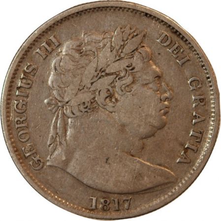Grande Bretagne GRANDE-BRETAGNE  GEORGES III - 1/2 CROWN ARGENT 1817