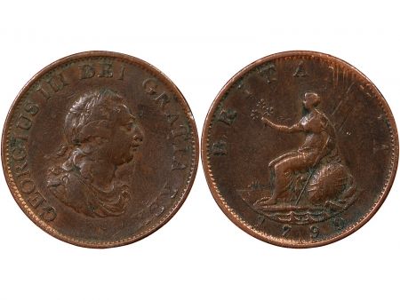 Grande Bretagne GRANDE-BRETAGNE  GEORGES III - 1/2 PENNY 1799