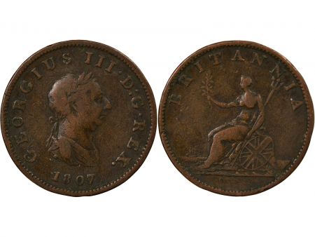 Grande Bretagne GRANDE-BRETAGNE, GEORGES III - 1/2 PENNY 1807