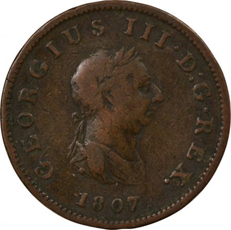 Grande Bretagne GRANDE-BRETAGNE, GEORGES III - 1/2 PENNY 1807