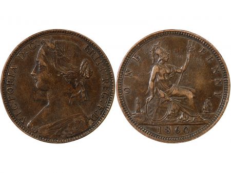 Grande Bretagne GRANDE-BRETAGNE  VICTORIA - 1 PENNY 1860
