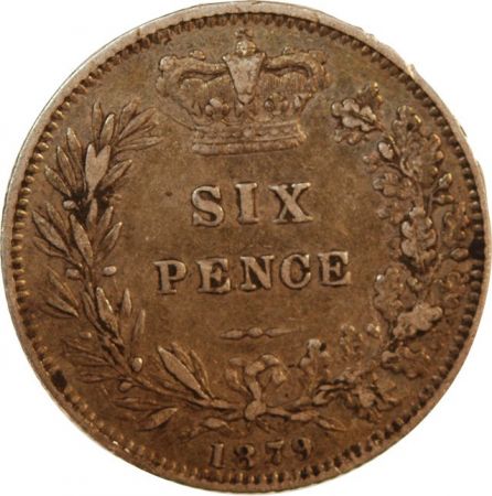 Grande Bretagne GRANDE-BRETAGNE  VICTORIA - 6 PENCE ARGENT 1879