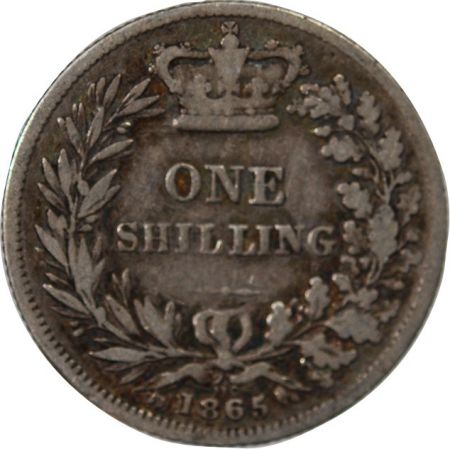 Grande Bretagne GRANDE-BRETAGNE  VICTORIA - SHILLING ARGENT 1865