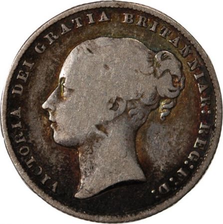 Grande Bretagne GRANDE-BRETAGNE  VICTORIA - SHILLING ARGENT 1866 DIE 55