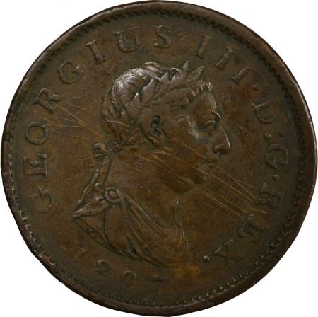 Grande Bretagne ROYAUME-UNI, GEORGE III - PENNY 1807 SOHO