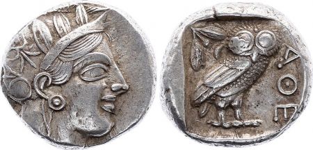 Grèce (Athènes) Tétradrachme, Athena, Chouette (-450-430) - 1 er ex