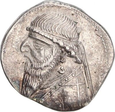 Grèce (Royaume Parthe) 1 Drachme, Mithridates II - Roi assis tenant un arc - 123-88