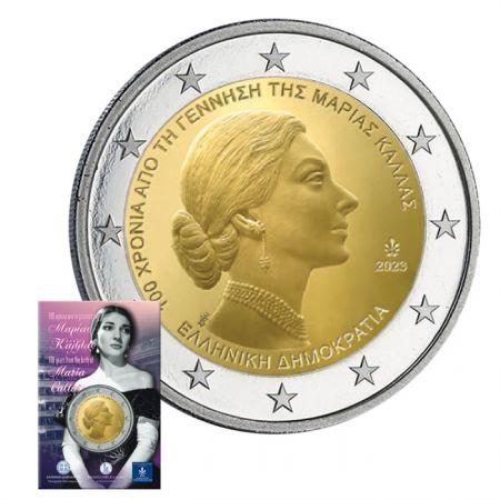 Grèce 100 ans de Maria Callas - 2 Euros Commémo. BU 2023