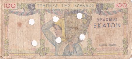 Grèce 100 Drachms - Annulé - 1935 - Série A - B - P.105