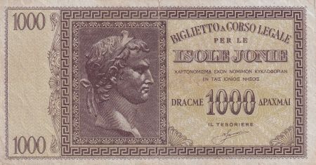 Grèce 1000 Drachmes Caesar - Ile Ionnienne - 1941 - Série 129942