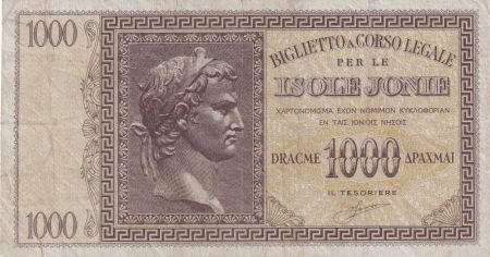 Grèce 1000 Drachmes Caesar - Ile Ionnienne - 1941 - Série 294314