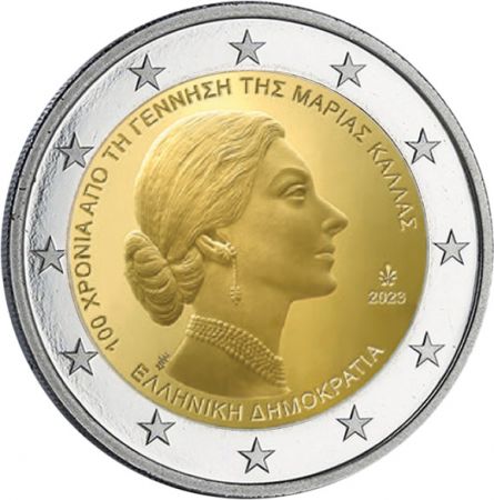 Grèce 2 Euros Commémo. BE 2023 - 100 ans de Maria Callas