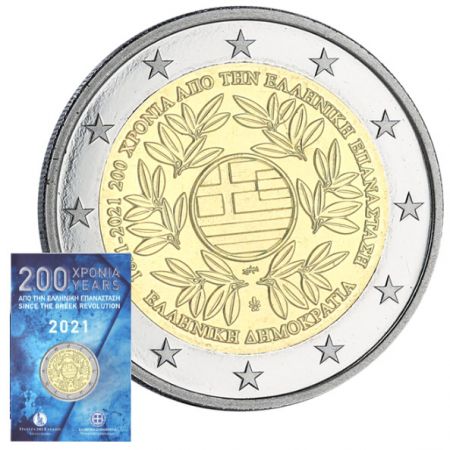 Grèce 2 Euros Commémo. BU GRECE 2021 - 200 ans de la Révolution grecque