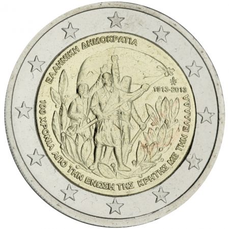 Grèce 2 Euros Commémo. GRECE 2013 - Rattachement de la Crète