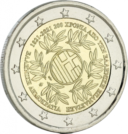 Grèce 2 Euros Commémo. GRECE 2021 - 200 ans de la Révolution grecque