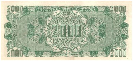 Grèce 2000000000 Drachms Frise du Parthénon