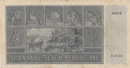 Grèce 5000 Drachmes Caesar - Ile Ionnienne - 1941 - p.TTB - P.M.18