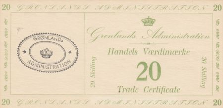 Groenland 20 Skillings - Trade Certificate - 1942