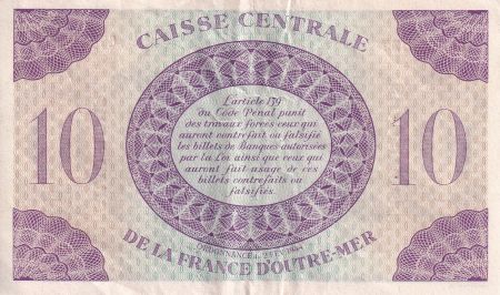 Guadeloupe 10 Francs - Marianne - Croix de Lorraine - 1944 - TTB+ - P.27