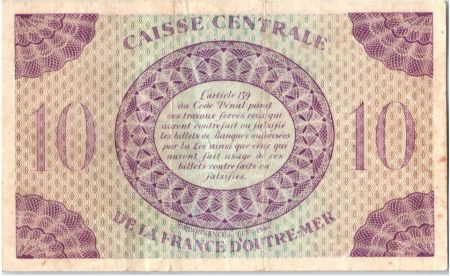 Guadeloupe 10 Francs Marianne - A. 4.604.404 - 1944