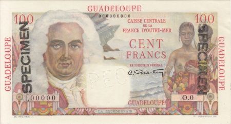 Guadeloupe 100 Francs La Bourdonnais - 1946 Spécimen
