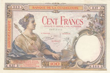Guadeloupe 100 Francs ND 1944 - Série O.37 - SUP