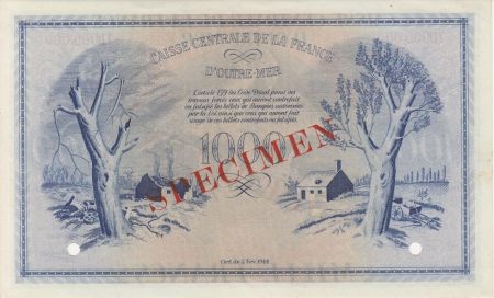 Guadeloupe 1000 Francs Phénix - 1944 Spécimen TD 000.000