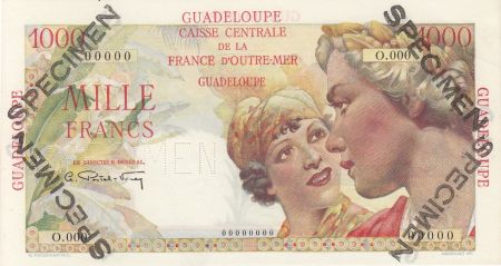 Guadeloupe 1000 Francs Union Française - Type 1946 Spécimen O.000