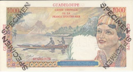 Guadeloupe 1000 Francs Union Française - Type 1946 Spécimen O.000