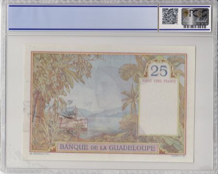 Guadeloupe 25 Francs Buste de femme - 1944 Série Z.27 - PCGS AU58