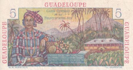 Guadeloupe 5 Francs - Bougainville - 1946 - Série R.23 - SPL - Kol.129