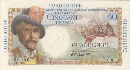 Guadeloupe 50 Francs Belain d\'Esnambuc - 1946 Spécimen