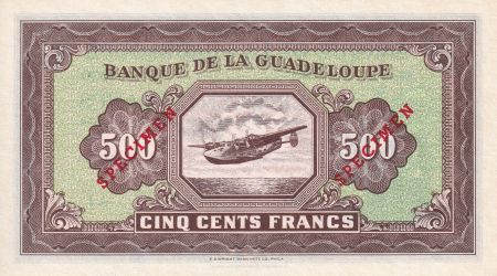 Guadeloupe 500 Francs - Santa Maria - 1945 - Spécimen A.1 - NEUF - Kol.119.1