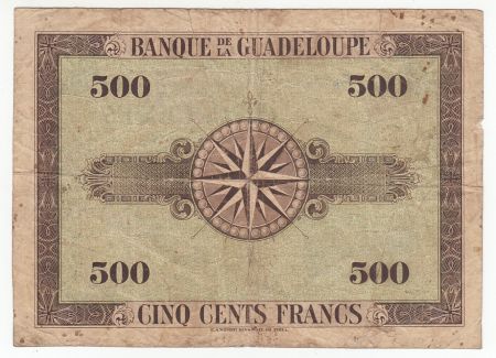 Guadeloupe 500 Francs Santa Maria - 1942 Série L 2 - TB+