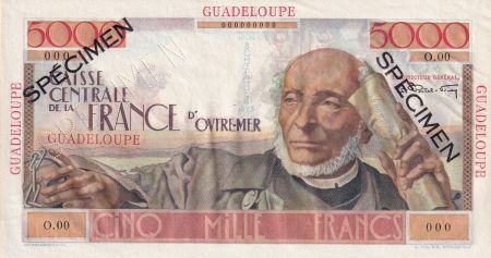 Guadeloupe 5000 Francs - Schoelcher - Spécimen - 1946 - P.NEUF - Kol.137.1