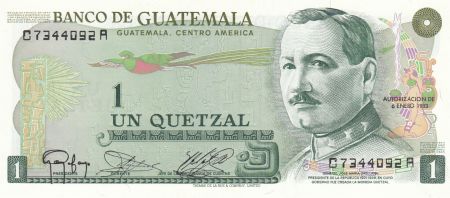 Guatemala 1 Quetzal 1981 Général José Maria Orellana - Série C A