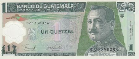 Guatemala 1 Quetzal 2006 - Général Orellana - Polymer Série B