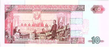 Guatemala 10 Quetzales,  Gal M. G. Granados - Assemblé Nationale - 1990