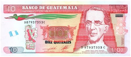 Guatemala 10 Quetzales Gal M. G. Granados - Assemblé Nationale 1872 (J. Enschede)