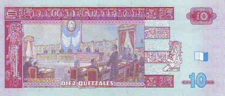 Guatemala 10 Quetzales Gal M. G. Granados - Assemblé Nationale 1872