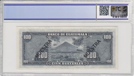 Guatemala 100 Quetzales, Indien Nahuala - Antigua guatemala  - 1955 - Spécimen - PCGS 63OPQ