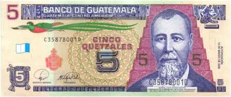 Guatemala 5 Quetzales 2008 - Général J. Rufino Barrios - Ecole