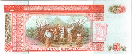 Guatemala 50 Quetzales C. O. Zachrisson - Récolte du café
