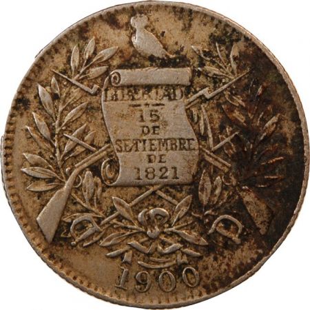 Guatemala GUATEMALA - 1/2 REAL 1900