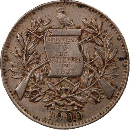 Guatemala GUATEMALA - 1/2 REAL 1900