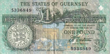Guernesey 1 Pound - Daniel de Lisle Brock - 1991 - TTB - P.52b